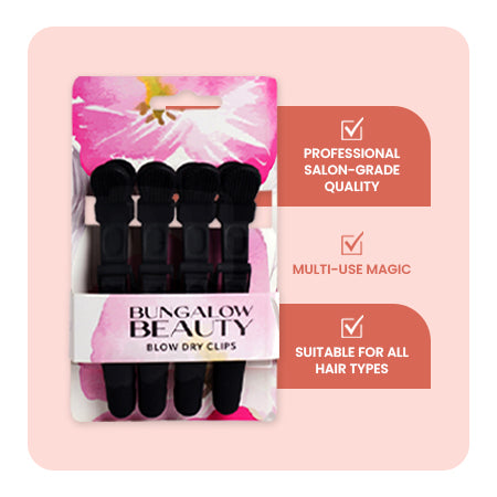 Hair Sectioning Clips (Set Of 4) (Black)