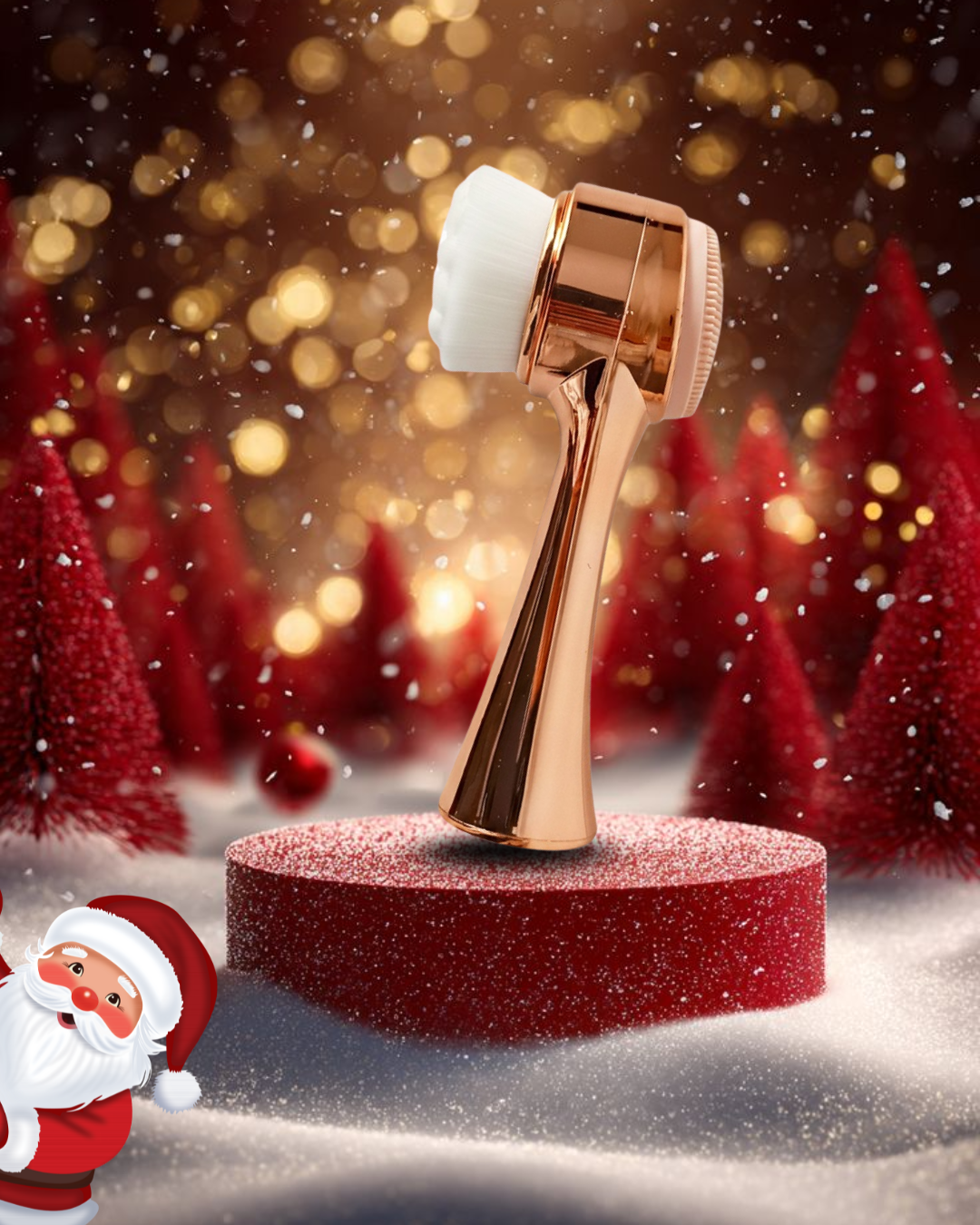 Dual-Sided Facial Cleansing Brush, Soft Silicone and Bristle Face Brush