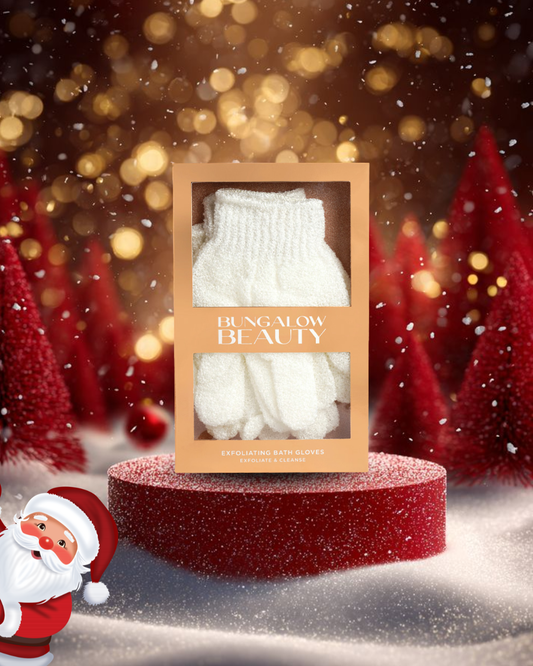 Exfoliating Loofah Body Hand Gloves (2 Pairs) (White)