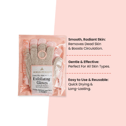 Exfoliating Loofah Body Hand Gloves (2 Pairs)