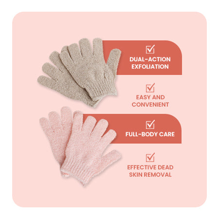 Exfoliating Loofah Body Hand Gloves (2 Pairs)