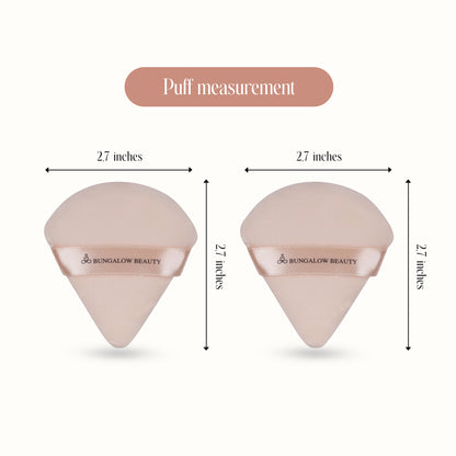 Triangle Powder Puff (Set Of 2) (Pink)