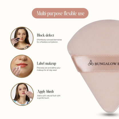 Triangle Powder Puff (Set Of 2) (Pink)