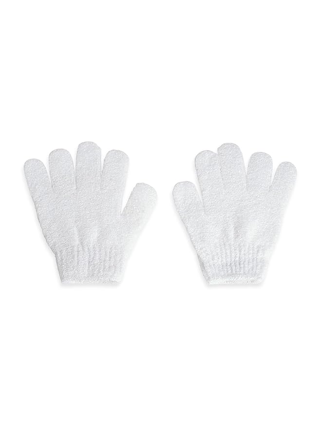 Exfoliating Loofah Body Hand Gloves (2 Pairs) (Purple)