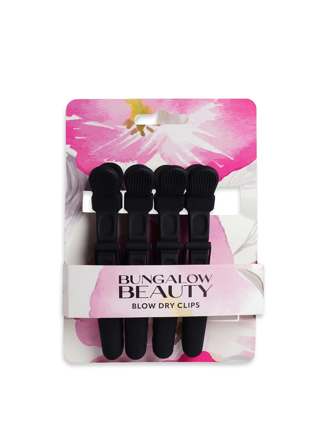 BUNGALOW BEAUTY Professional Hair Sectioning Crocodile Hairdressing Clips For Women (Pack Of 4), Black