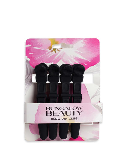 BUNGALOW BEAUTY Professional Hair Sectioning Crocodile Hairdressing Clips For Women (Pack Of 4), Black