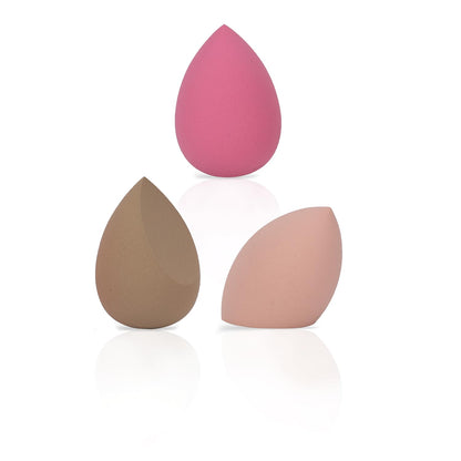 BUNGALOW BEAUTY Makeup Blending Set, 3 Pieces - Reusable | Beauty Makeup Sponge | Foundation Blender Sponge | Easy to clean I Latex-free I Suitable for Sensitive Skin