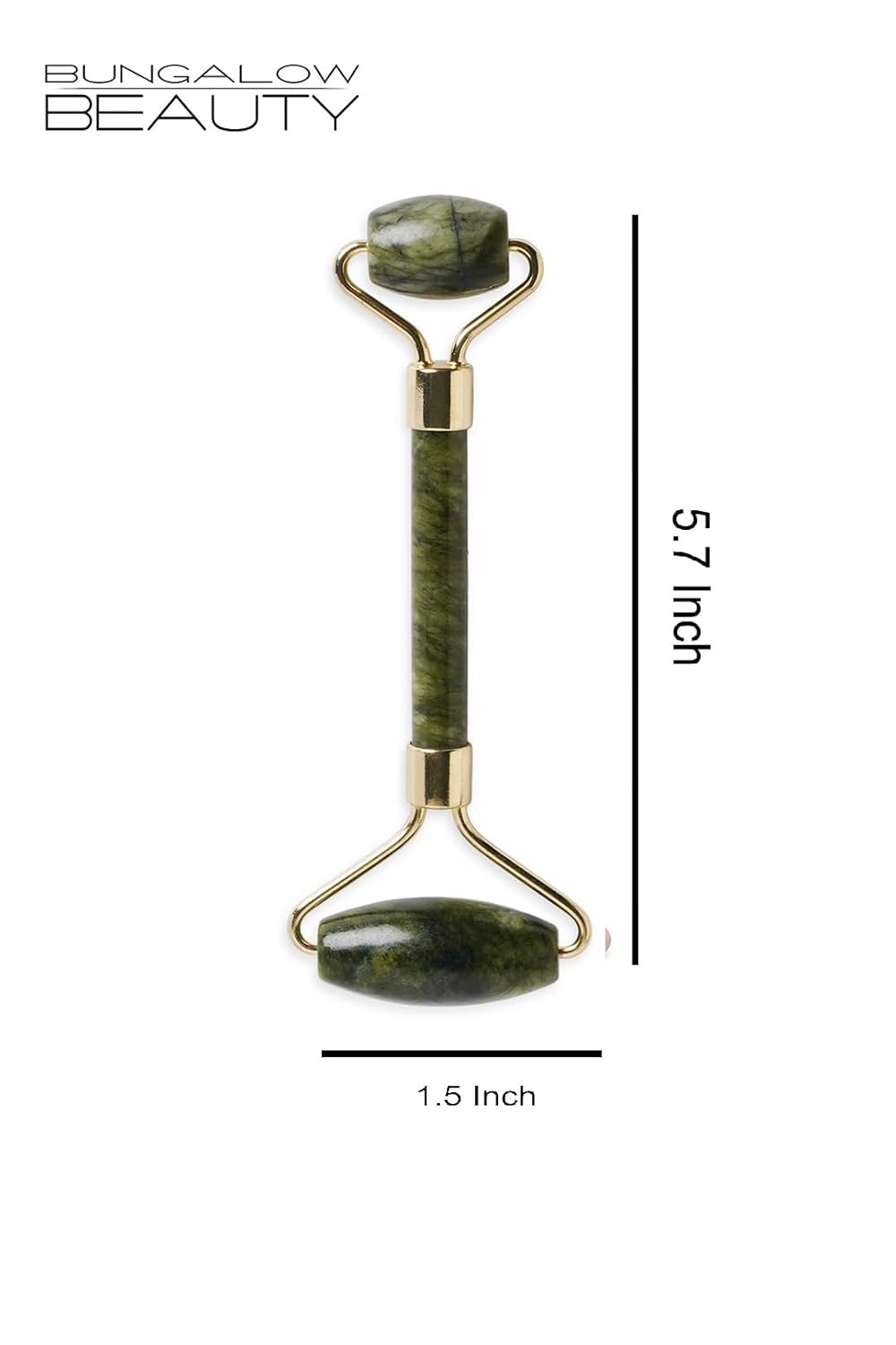 Jade Roller, Double-Ended Facial Massage Tool