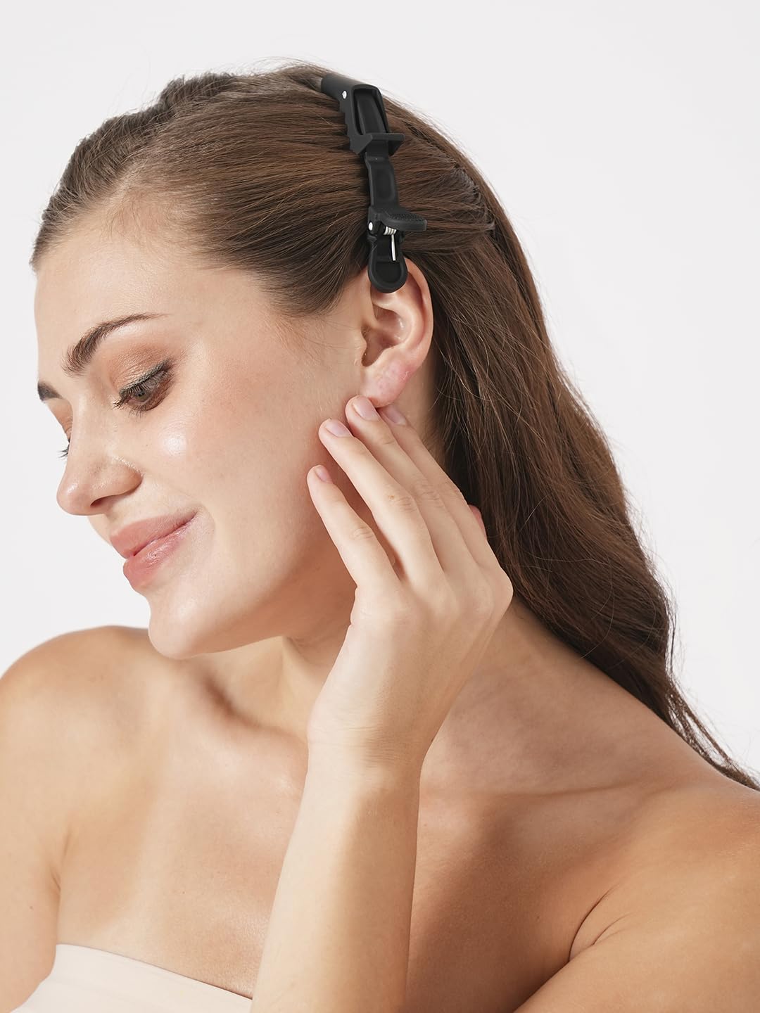 BUNGALOW BEAUTY Professional Hair Sectioning Crocodile Hairdressing Clips For Women (Pack Of 4), Black