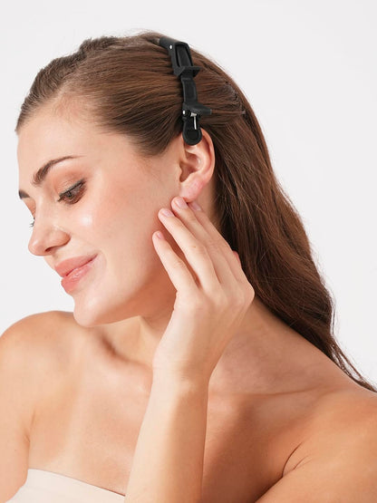 BUNGALOW BEAUTY Professional Hair Sectioning Crocodile Hairdressing Clips For Women (Pack Of 4), Black