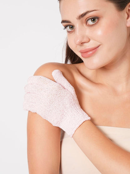 Exfoliating Loofah Body Hand Gloves (2 Pairs) (Pink)