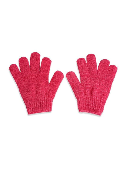 Exfoliating Loofah Body Hand Gloves (2 Pairs) (Pink)