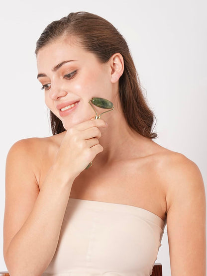 Jade Roller, Double-Ended Facial Massage Tool