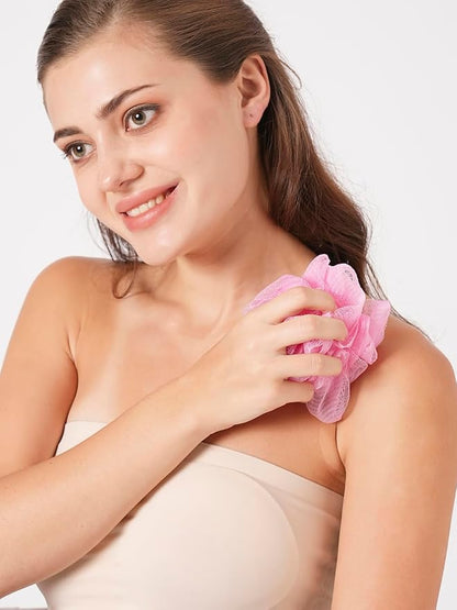 Bath Loofah Set With Handle Brush