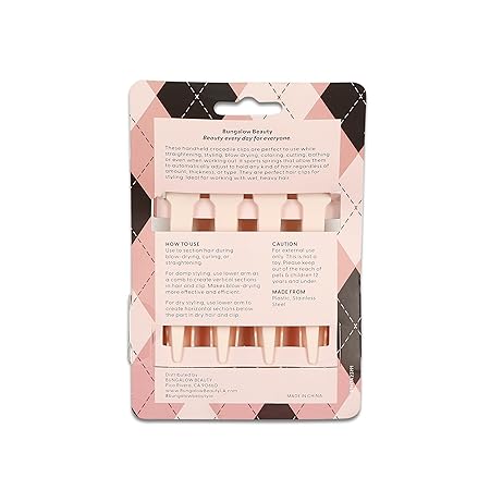 Hair Sectioning Clip (Set Of 4) (Pink)