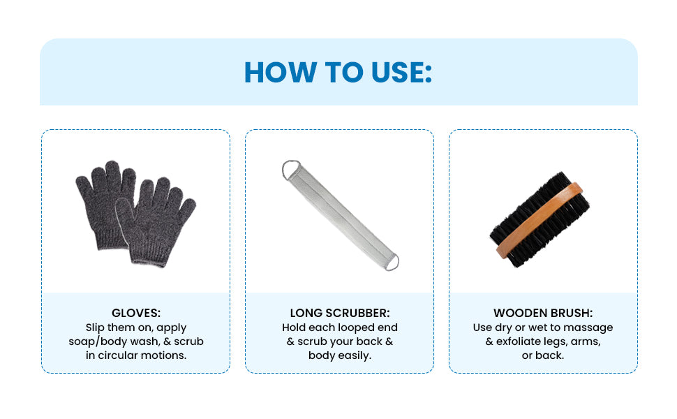 Bath Exfoliate Set, 4-Piece