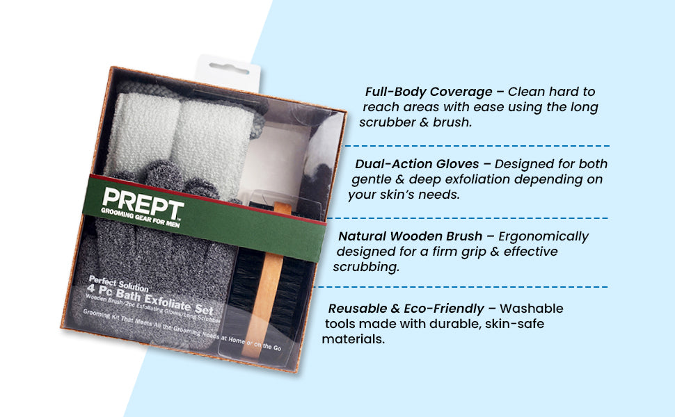 Bath Exfoliate Set, 4-Piece