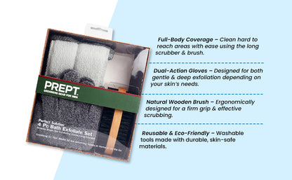 Bath Exfoliate Set, 4-Piece