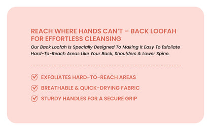 Bath Loofah Set With Handle Brush (Orange)