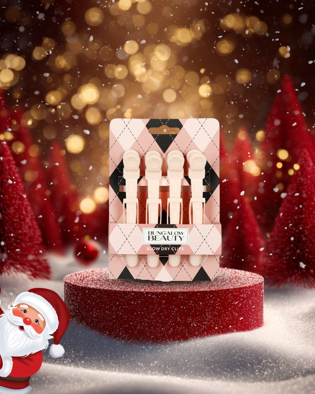 Hair Sectioning Clip (Set Of 4) (Pink)