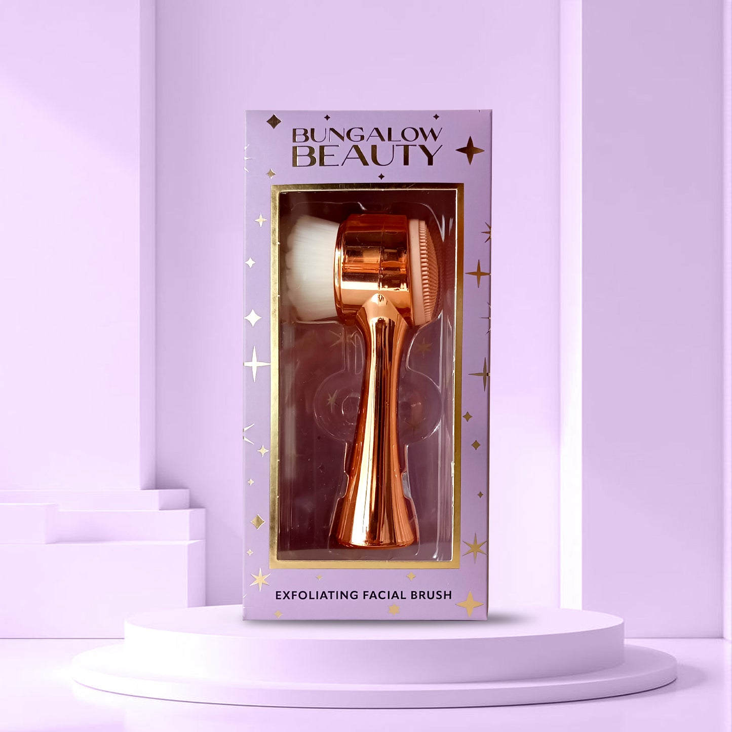 Dual-Sided Facial Cleansing Brush, Soft Silicone and Bristle Face Brush