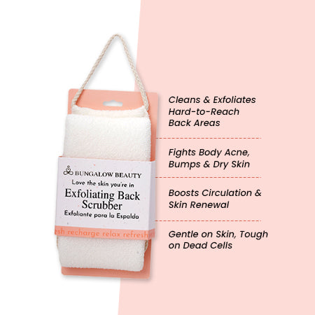 Exfoliating Back Scrubbers (White)
