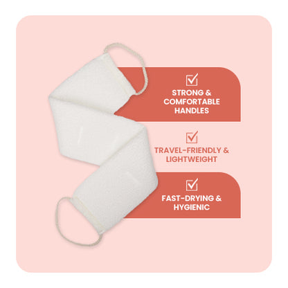Exfoliating Back Scrubbers (White)