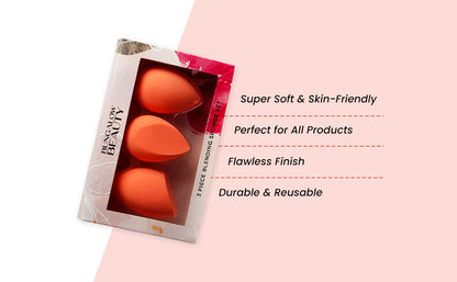 Makeup Blending Sponges, Coral Orange