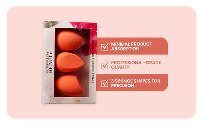 Makeup Blending Sponges, Coral Orange
