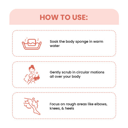 Natural Exfoliating Body Scrubber Sponge