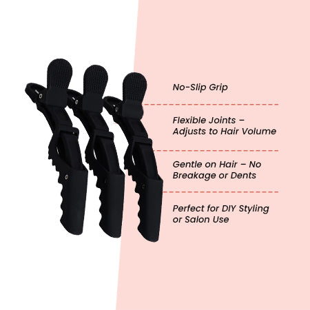 Hair Sectioning Clips (Set Of 4) (Black)