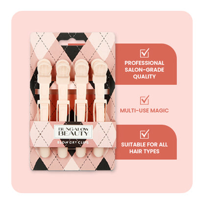 Hair Sectioning Clip (Set Of 4) (Pink)