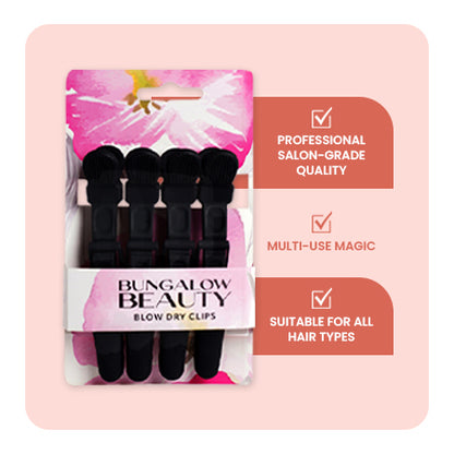 Hair Sectioning Clips (Set Of 4) (Black)