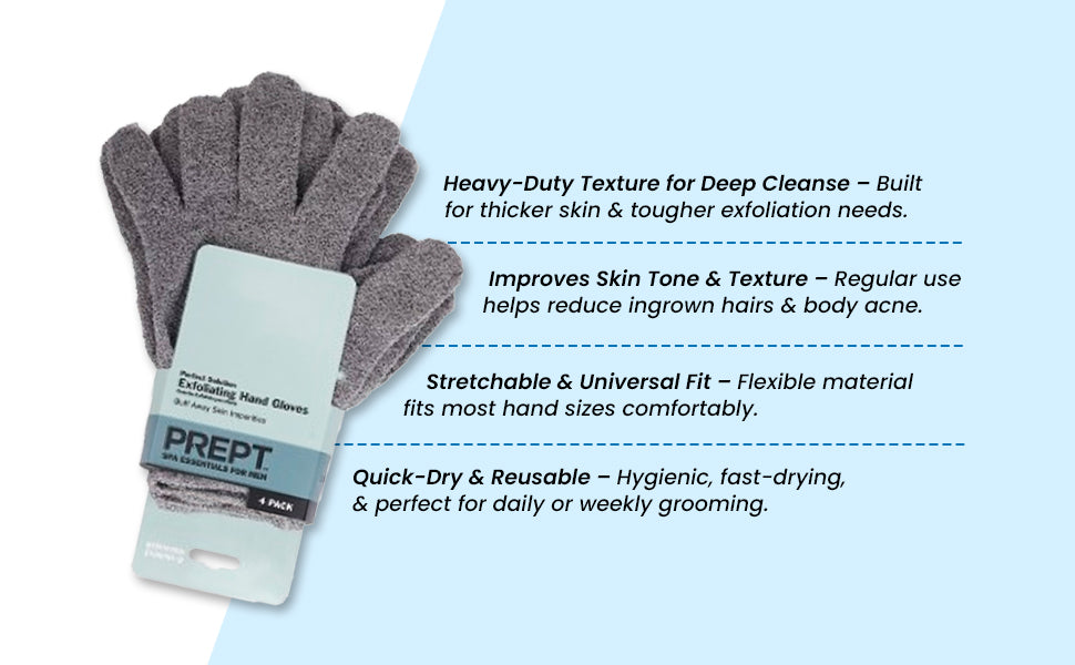Exfoliating Loofah Body Hand Gloves (2 Pairs)