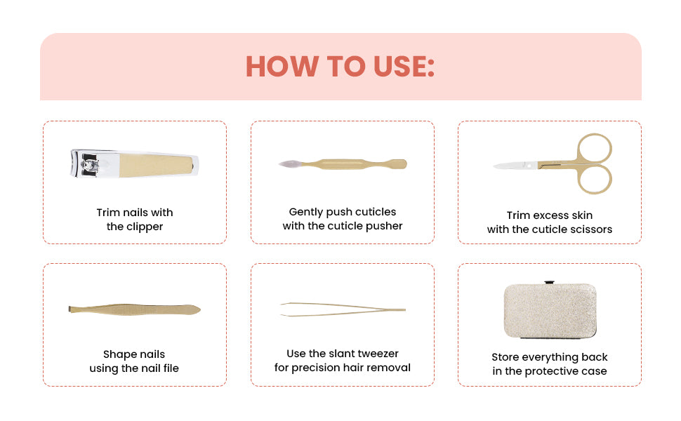 Manicure Set Nail Clippers - 6PCS