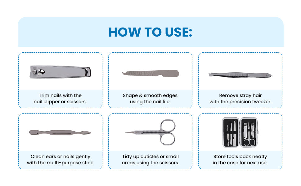 Manicure Set Nail Clippers Pedicure Kit 6PCS