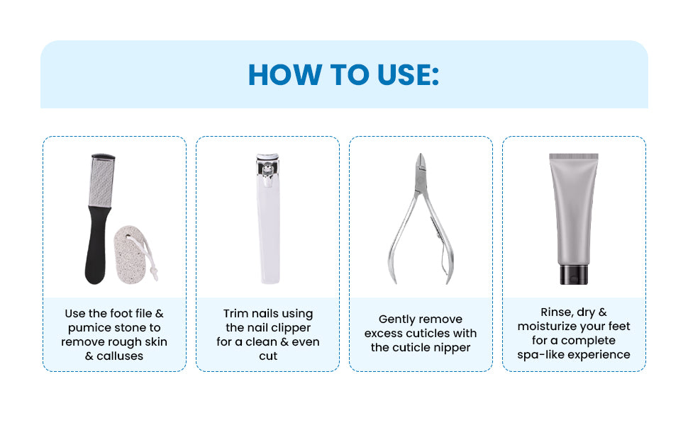 Pedicure Kit 4 Piece Set