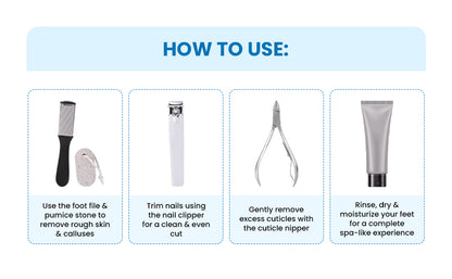 Pedicure Kit 4 Piece Set