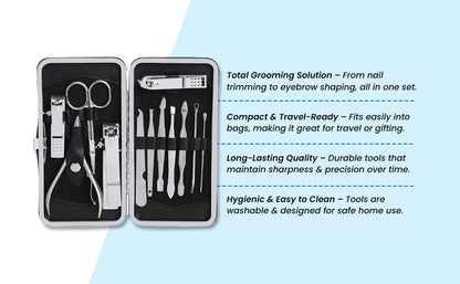 Manicure Set Nail Clippers Pedicure Kit - 12PCS