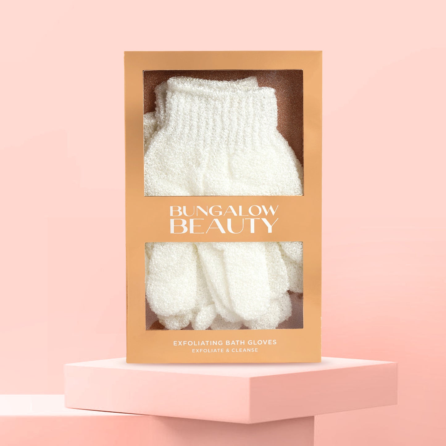 Exfoliating Loofah Body Hand Gloves (2 Pairs) (White)